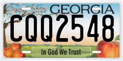 GA license plate CQQ2548