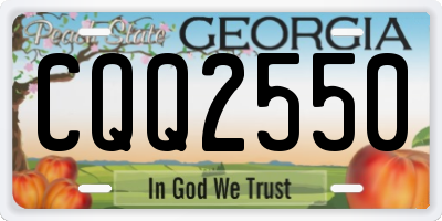 GA license plate CQQ2550