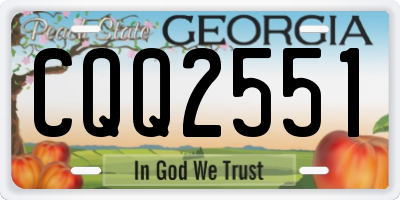 GA license plate CQQ2551