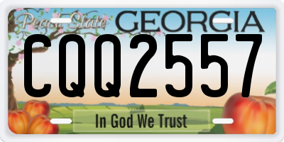 GA license plate CQQ2557