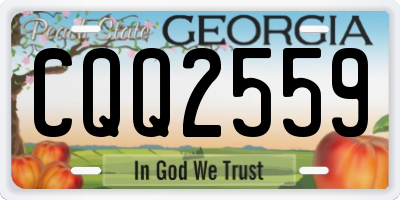 GA license plate CQQ2559