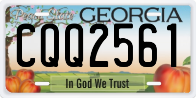 GA license plate CQQ2561