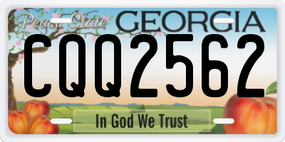 GA license plate CQQ2562