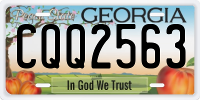 GA license plate CQQ2563