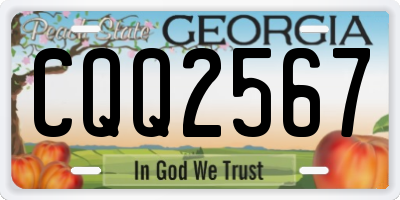 GA license plate CQQ2567