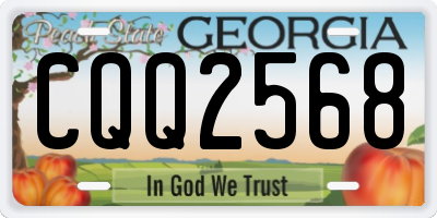GA license plate CQQ2568