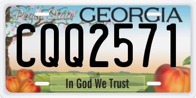 GA license plate CQQ2571
