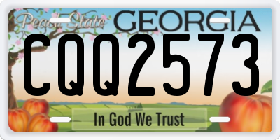 GA license plate CQQ2573