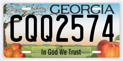 GA license plate CQQ2574