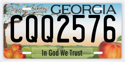 GA license plate CQQ2576