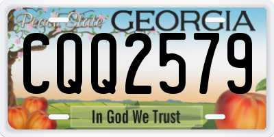 GA license plate CQQ2579