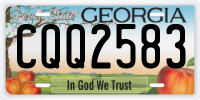 GA license plate CQQ2583