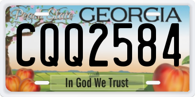 GA license plate CQQ2584