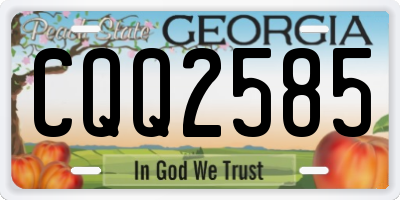 GA license plate CQQ2585