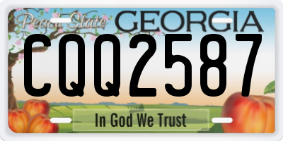GA license plate CQQ2587