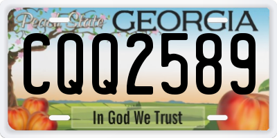 GA license plate CQQ2589