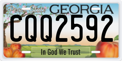 GA license plate CQQ2592