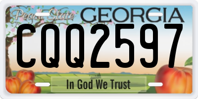 GA license plate CQQ2597