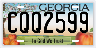 GA license plate CQQ2599