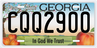 GA license plate CQQ2900
