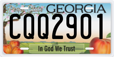 GA license plate CQQ2901