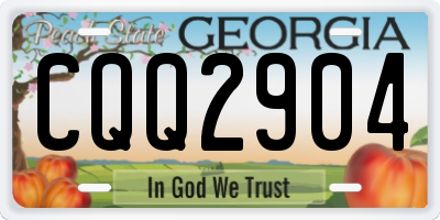 GA license plate CQQ2904