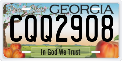 GA license plate CQQ2908