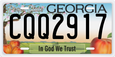 GA license plate CQQ2917