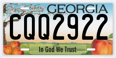 GA license plate CQQ2922