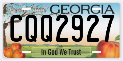 GA license plate CQQ2927
