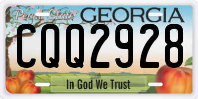 GA license plate CQQ2928
