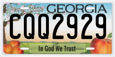 GA license plate CQQ2929