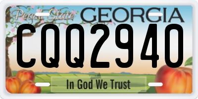 GA license plate CQQ2940