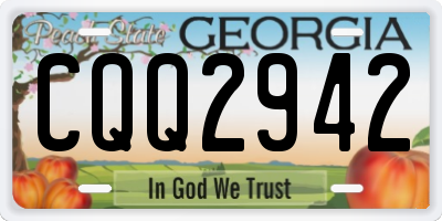 GA license plate CQQ2942