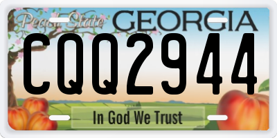 GA license plate CQQ2944