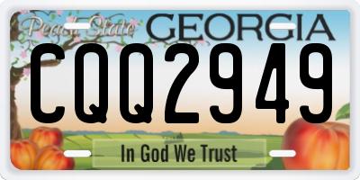GA license plate CQQ2949