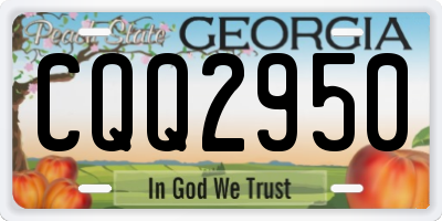 GA license plate CQQ2950