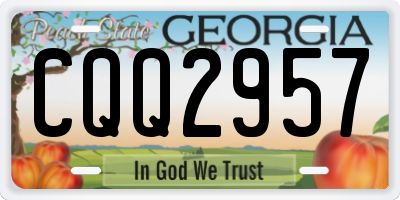 GA license plate CQQ2957
