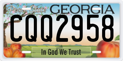 GA license plate CQQ2958