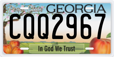 GA license plate CQQ2967