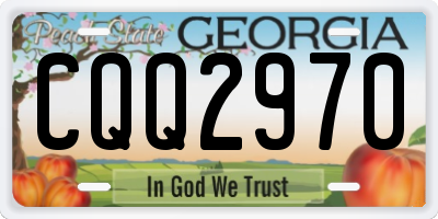 GA license plate CQQ2970