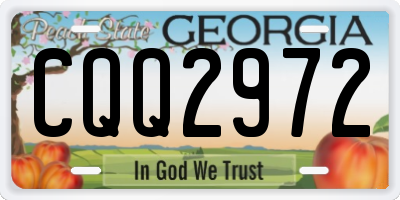 GA license plate CQQ2972