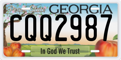 GA license plate CQQ2987