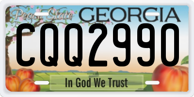 GA license plate CQQ2990