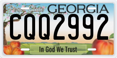 GA license plate CQQ2992