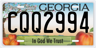 GA license plate CQQ2994
