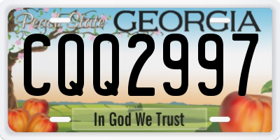 GA license plate CQQ2997