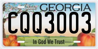 GA license plate CQQ3003