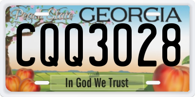 GA license plate CQQ3028