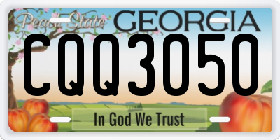 GA license plate CQQ3050